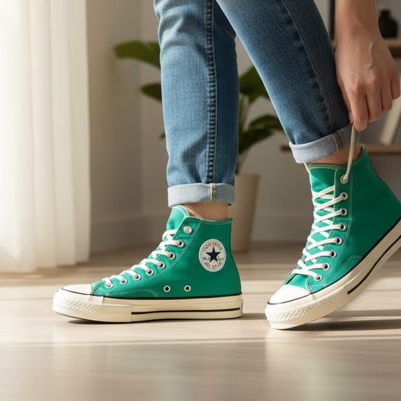Converse Canvas Green Chuck 70 High Women's Size 10; Men's Size 8 - Picture 1 of 11